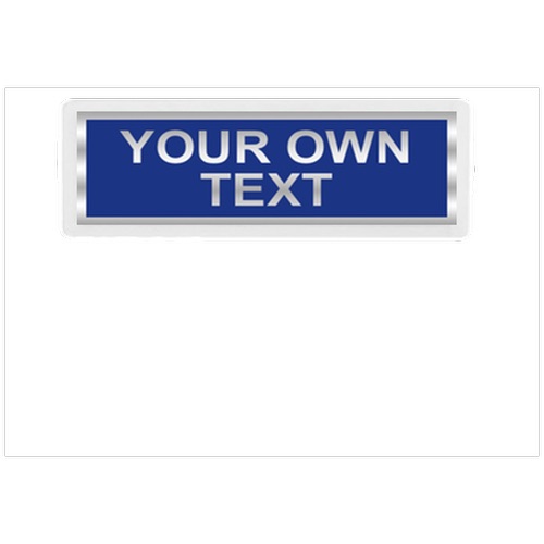 Your Own Text Reflective Badge FRONT only